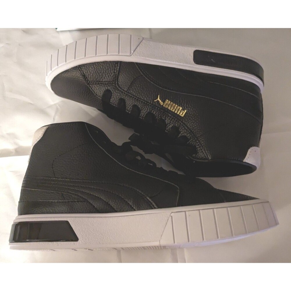 Puma Cali Star Mid Women’s Trainers Puma Black / Puma White Size 10 Leather New - Picture 5 of 10